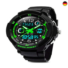 LED-Armbanduhr mit Alarm | Sportlich für Kinder | Zeitzonen-Wechsel