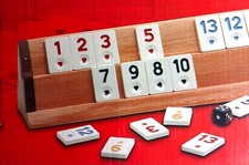 ++Wie neu: Großes Luxus RUMMIKUB Spiel Kervan Okey Buche massiv Originalverpackt