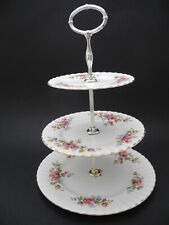 Royal Albert Etagere Moss Rose England Rosendekor dreistöckig Servierständer