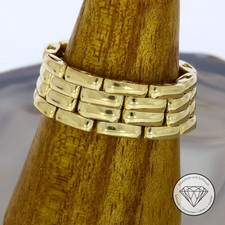 Wert: 3.100,- Flexibler Glieder Ring 750 / 18 Kt Gold XXYY