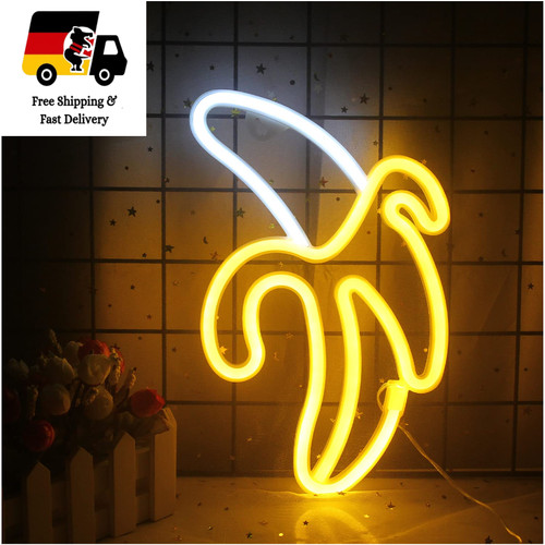 Banane neonlampe weiß - neonlampe, gelb