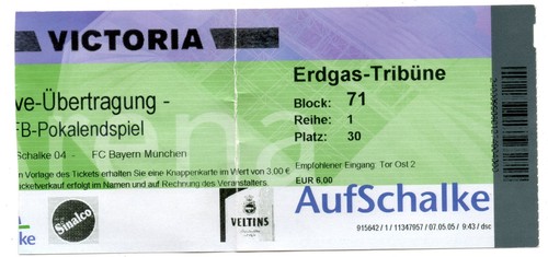 Ticket dfb pokal finale 2005 - ticket, dfb-pokal-finale