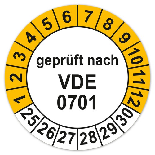 Prüfplakette geprüft nach