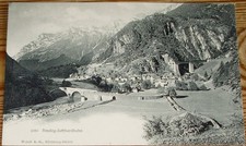 AK ~1910: Silenen Amsteg Gotthardbahn Eisenbahnbrücke Uri Schweiz SBB Eisenbahn