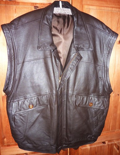 Lederweste herren noname braun - lederweste,