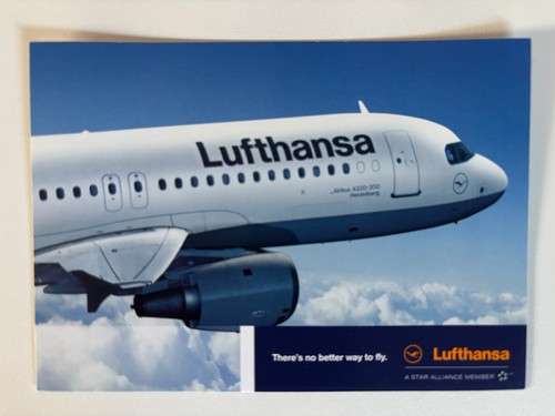 Lufthansa postkarte airbus - lufthansa,