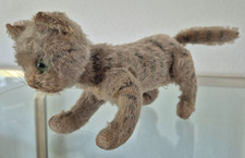 Steiff Katze, Vorkrieg, funkt. Halsmechanik, mit Knopf