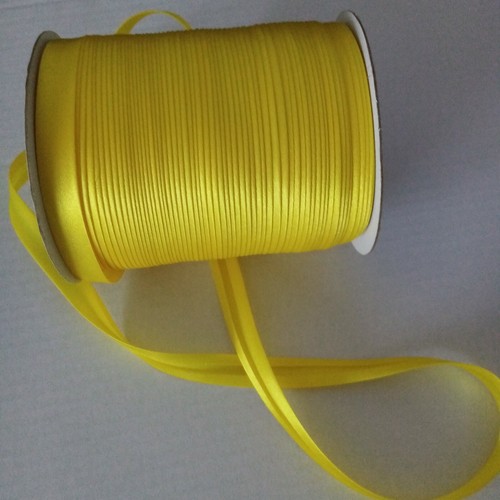 Schrägband satin gelb - satin,