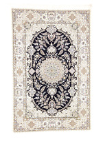 Orientteppich super Nain 6 La mit Seide ( 194 x 128 cm ) Neu