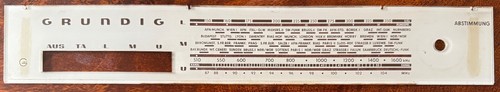 Grundig type 3010 skalenglas - type, h