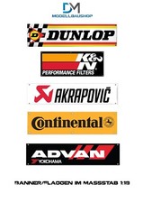 Banner Flaggen 1:18 Diorama Modellbau Werkstatt Garage Tuning