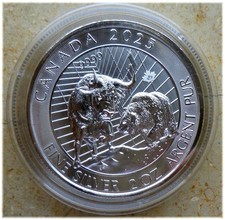 Canada Silber 2 oz .999 Feinsilber Silver Bulle & Bär 2025 Bull & Bear