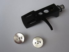 Analogis HS Headshell Schwarz für SME NEU Technics-Bauform 2 Gewichte 2g + 4g