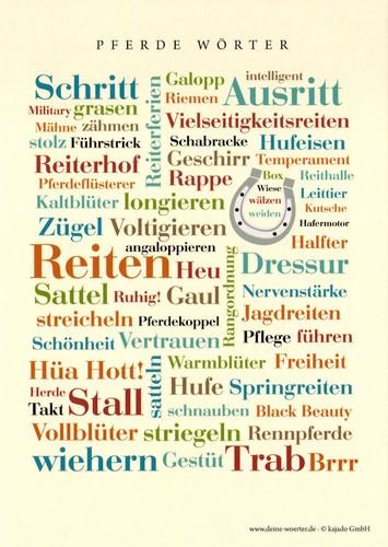 Postkarte deine wörter - postkarte,