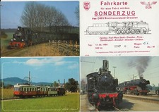 73/628 AK EISENBAHN GÖHREN RÜGEN DAMPFLOKOMOTIVE ATTERGAU EXPRESS  +  FAHRKARTE