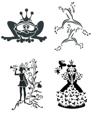 Schablone Fantasy Märchen A4, A5 für Wand Fenster Textil ua Heike Schäfer