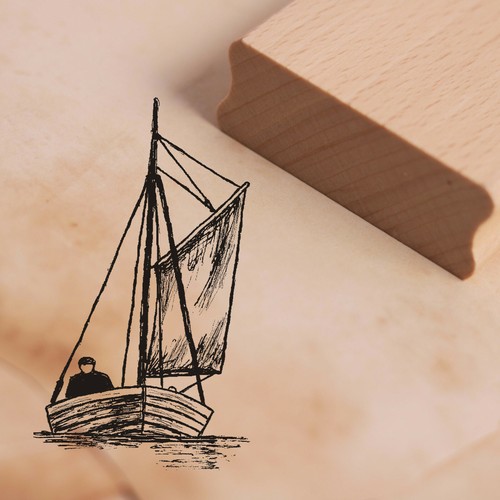 Stempel zeesenboot - stempel,