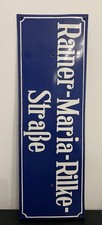 Orginal Emaille Straßenschild Rainer-Maria-Rilke