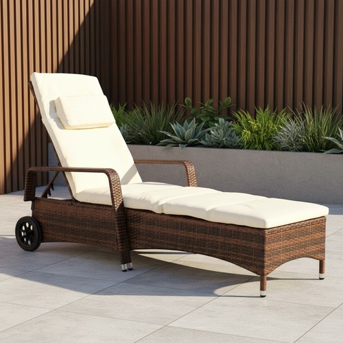 Sonnenliege braun gartenliege - braun,