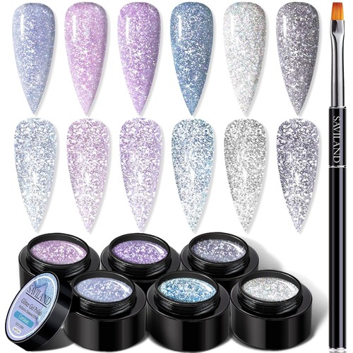 Glitzer gel nagellack - glitzer-gel-nagellack-set, 6