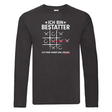 Lösung finden: Bestatter | Bestattung | Totengräber Long Sleeve Schwarz