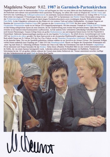 Autograph magdalena neuner - autograph,