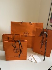 Hermes Tragetaschen Tüten m. Bändern und Karten 
