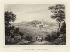 Staffelstein Ofr. Vierzehnheiligen Original Stahlstich Poppel 1870