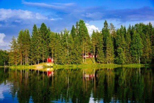 Wandbild sommerhaus oder - wandbild:,