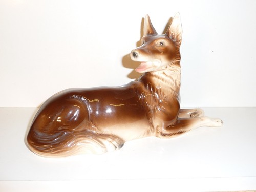 Vintage porzellan hund - porzellan,