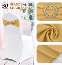 Stuhlschleifen gold.z.b für Goldene Hochzeit. 