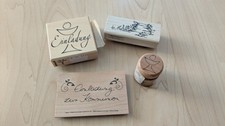 4 Stempel Holzstempel
