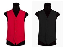 Herren Weste rot oder schwarz Kostümweste Anzugweste Kostüm Karneval Fasching