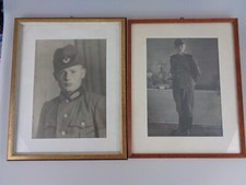 2 Soldatenbilder gerahmt WK2 Uniform Wehrmacht Reichsarbeitsdienst RAD (7511)