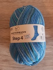 Austermann Step 4 Chalet Sockenwolle Wolle blau meliert 4 fach 100 g
