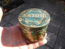 Alte Blechdose - Saton Antiseptische Rasier-Creme - Fabrik Prag