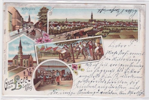 95846 lithographie gruß - 95846, ak