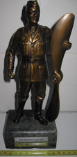 100%Org 2WK WH Patriotische Bronze "Soldat mit Propeller" TECHNISCHE SCHULE 1940
