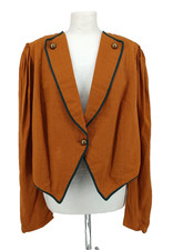 Chiemsee Dirndl&Trachten Damen Trachtenjacke Gr.48 Orangebraun Grün Kurz Vintage