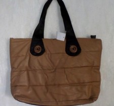 Damentasche Tasche Shopper Henkeltasche Lederimitat Beige Reissverschluß NEUWARE