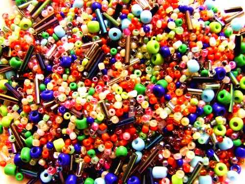 Gemischte bunte rocailles horn - gemischte,