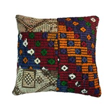 45x45  Einzigartig Kelim-Kissen,Turkish Kilim Pillow, Funda De Cojín Kilim