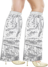 Pailletten Stulpen Silber
