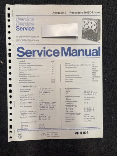 Philips n4504 tonbandmaschine - philips,