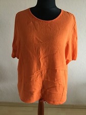 weites ausgefallenes Shirt - Kurzarm - orange - One Size - Baumwolle