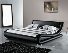 Designer Polsterbett Lederbett