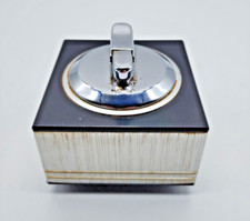 #SE1418# Retro IBELO Tischfeuerzeug Feuerzeug Silberfarbe Rarität W-Germany RAR