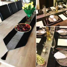 Strass Samt Tischläufer