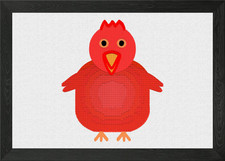 Roter Vogel süß gerahmtes