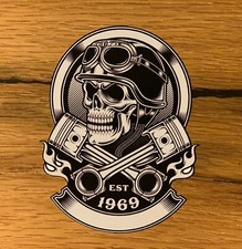 SKULL Biker Aufkleber Sticker